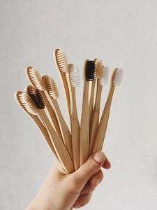 Natural Bamboo <b>Toothbrush</b> with Soft Charcoal Bristles – Eco-Friendly <b>Disposable</b> <b>Toothbrush</b> - Product Image 6