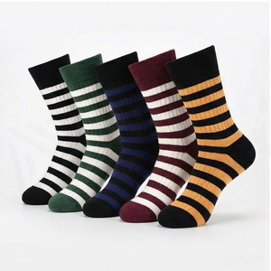 North Approach Crew <b>Socks</b> Striped Cotton Bamboo Fiber <b>Breathable</b> Adult Casual Autumn <b>Socks</b> - Product Image 3