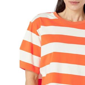 Printed Plaid Patched Lightweight Women's Crop <b>Top</b> T-Shirts-Customizable Breathable Eco-Friendly Comfortable Wear New Arrival - Product Image 3