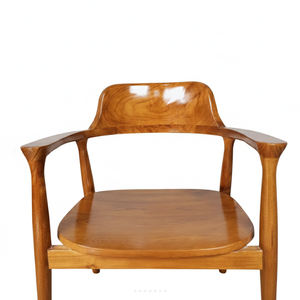 Fauteuil de salle à manger Hiroshima en teck massif de qualité supérieure, style scandinave moderne, B2B, écologique, durable, empilable - Product Image 5