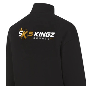 เสื้อสเวตเชิ้ตผู้ชายแบบซิป 1/4 คุณภาพสูง ปักโลโก้ตามสั่ง พิมพ์ลายลำลอง ผ้าฟลีซแบบซิปครึ่งตัว - Product Image 5