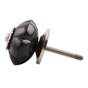 Handmade Premium Quality Black Melon Flower Glass Elegant Drawer Pulls Cabinet Handles <b>Dresser</b> <b>Knobs</b> Designer Look - Product Image 4
