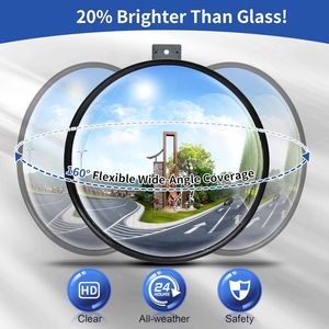 Specchio di Sicurezza Convesso Regolabile da 12 Pollici, Angolo di Visione 160 Gradi, per Vialetti, Garage, Magazzini, Parcheggi - Product Image 4
