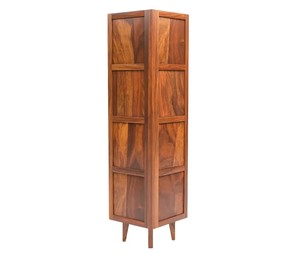 Mueble esquinero de madera maciza india con patas |   Estante para Libros Triangular que Ahorra Espacio |   Decoración Minimalista para el Hogar - Product Image 5