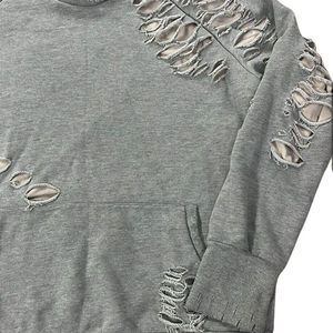 New Arrival Cotton Pullover <b>Distressed</b> Hoodies Men <b>Top</b> Quality Streetwear <b>Distressed</b> Hoodies For Men - Product Image 2