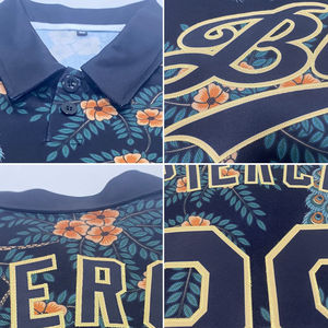 Camiseta Deportiva de Manga Corta para Hombre, Diseño Nuevo, Personalizada con Nombre de Equipo, Color Negro y Dorado Antiguo, Estampado 3D de Tigre y Pavo Real, Secado Rápido y Transpirable, Venta al Por Mayor - Product Image 6