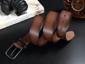Cinturones de Cuero Vacuno al por Mayor, Elegantes Cinturones de Cuero Genuino Personalizados con Doble Hebilla para Hombre, con Opciones de Logotipo de Moda - Product Image 5