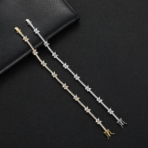Best Quality Custom Moissanite Tennis Bracelet for <b>Men</b> Women 925 Silver Hip Hop Jewelry for Wedding and Anniversary Gifts - Product Image 3