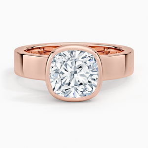 Bague solitaire en diamant taille coussin en or blanc 10 carats, sertie à griffes, certifiée IGI, bijou d'anniversaire - Product Image 5
