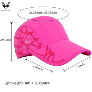 Gorras de béisbol de malla transpirable de alto rendimiento, color rosa, que absorben la humedad, para protección solar en exteriores, deportivas, para adultos. - Product Image 2