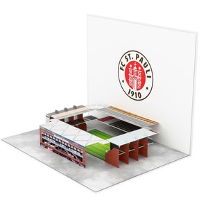 Carte de vœux 3D pop-up FC St. Pauli Millerntor-Stadion, vernis mat, impression numérique - Product Image 4