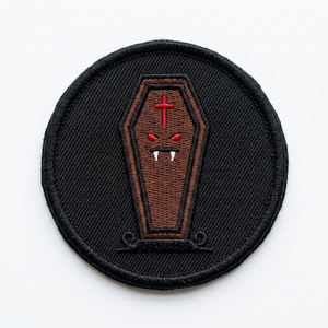 Parches bordados a máquina personalizados termoadhesivos, insignias circulares de comunión con cáliz dorado, al por mayor para uniformes de equipos - Product Image 6