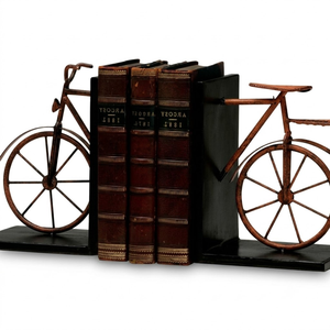Sujetalibros de Metal con Diseño de Bicicleta Vintage, Soporte Decorativo para Libros, Par de Organizadores Resistentes para Estanterías, Hogar, Oficina, Biblioteca, Escritorio - Product Image 3