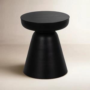 Table d'appoint sculpturale audacieuse avec plateau rond large, base conique solide et design contemporain pour bars - Product Image 2