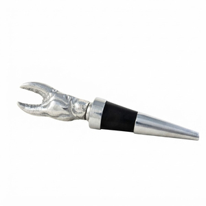 Wholesale Stainless Steel Wine <b>Bottle</b> <b>Stopper</b> with Ergonomic Ball Handle Metal Plug for Professional Bar and Home Kitchen Use - Product Image 3