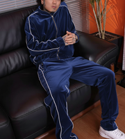 Survêtement unisexe personnalisé de haute qualité pour l'hiver, à séchage rapide, avec capuche, en velours réfléchissant 3M, deux pièces, polyester/coton, livraison aérienne