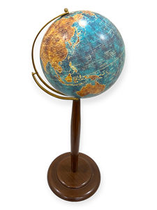 Globo Terráqueo Clásico Art Deco con Base Giratoria de Madera, Decoración Ecológica para el Hogar, Ideal para Regalo/Souvenir - Product Image 3