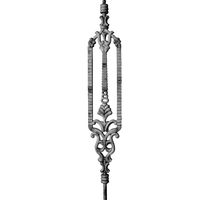 Balustre architectural en fonte, composant métallique décoratif pour systèmes d'escaliers et design d'intérieur ornemental