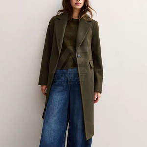 Abrigo Largo de Invierno para Mujer, Mezcla de Lana, Grueso y Cálido, Cómodo, Informal y a la Moda - Product Image 2