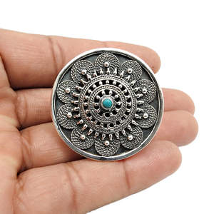 <b>Turquoise</b> Gemstone <b>Ring</b> In 925 Sterling Silver Vintage Style Bohemian <b>Ring</b> Antique Artisan <b>Ring</b> Available At Reasonable Price - Product Image 2