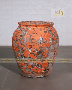 Atlantis AN039H50ORB Pots de fleurs ronds en céramique de luxe Mini balcon Jardin Décorations extérieures Jardinières pour la maison Finition galvanisée - Product Image 1