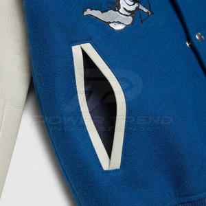 High Quality Cotton & Leather Breathable <b>Men</b> Varsity Winter <b>Jacket</b> Front Logo Designed Keep You <b>Warm</b> Looking Sharp Fall/Winter - Product Image 6