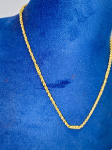 Elegante Cadena de Oro Sólido de 22K con Diseño de Cuerda Trenzada y Detalles de Barril, Collar de Oro Amarillo Auténtico con Sello BIS - Product Image 2