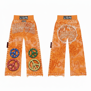 กางเกงขายาวทรงหลวมสไตล์สตรีทแวร์ ผ้าแคนวาสคุณภาพสูง 100% แห้งเร็ว ระบายอากาศได้ดี ทันสมัย มีสไตล์ ขอบกางเกงแบบดิสเทรส - Product Image 2