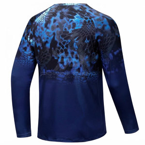 Chemise de pêche pour hommes, respirante, 100% polyester, UPF 50, tissu léger, manches longues, boutons sur le devant, couleur personnalisée - Product Image 2