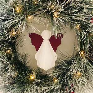 Papier nid d'abeille de Noël ornement d'ange de Noël décoration suspendue pour arbre de Noël - Product Image 1