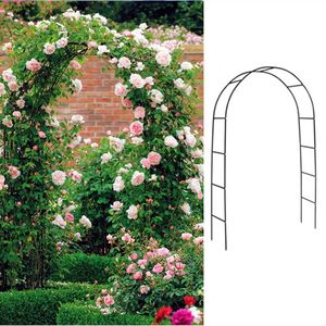 Arco da Giardino Regolabile in Metallo Nero 7FT X 4FT, Traliccio in Ferro per Supporto Piante Rampicanti da Esterno - Product Image 2
