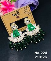 Nouveauté : Boucles d'oreilles pendantes géométriques de créateur, style indien, en alliage, avec strass, pour femme, tendance, pour soirée
