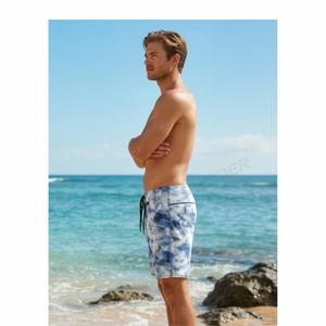 OEM Custom Short Men's Beach <b>Swimming</b> <b>Board</b> Shorts Eco-Friendly High Waist Spandex/Polyester Solid Pattern Quick Dry Drawstring - Product Image 5