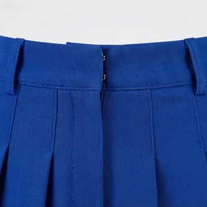 Jupe plissée courte pour femme, couleur unie, taille normale, toutes saisons, style tissé - Product Image 4