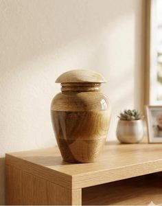 Eco friendly urn biodegradable natural wood traditional urn classic memorial cremation <b>ashes</b> <b>keepsake</b> urn - Product Image 4