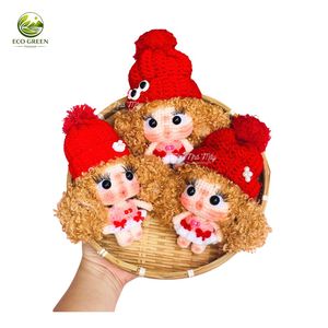 Jouet Lapin Clown en Feutre de Laine Fait Main au Crochet - Modèle Zina Doux et Coloré Style Dessin Animé - Sans Pile - Cadeau pour Enfants de 4 à 6 Ans - Taille Personnalisée - Product Image 6