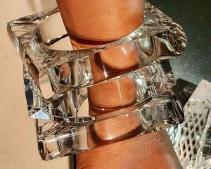 Bracelet jonc transparent en résine acrylique, style vintage, unisexe, pour fêtes et mariages, qualité supérieure, fait main, sans nickel, vente directe - Product Image 6