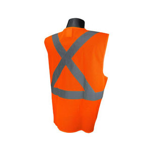 Gilet de sécurité haute visibilité ANSI Classe 1 en polyester imperméable avec LED clignotante, sur mesure, matériau réfléchissant de haute qualité, logo personnalisé - Product Image 2