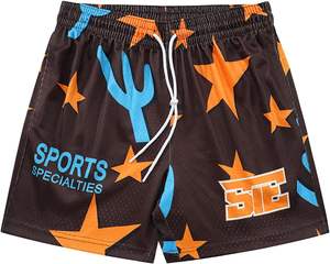 Pantalones Cortos de Baloncesto Casuales Personalizados para Hombre con Cintura Elástica de Poliéster, Secado Rápido, Ecológicos, con Decoración de Logotipo con Impresión Puff - Product Image 6