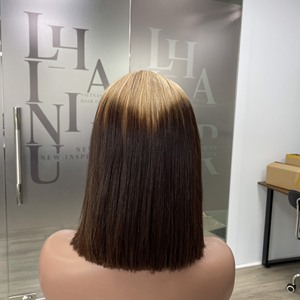 Perruque de cheveux vietnamiens vierges de haute qualité 100 % naturels, ultra-lisses, super double drawn, couleur ombrée brun-blond, prix de gros - Product Image 4