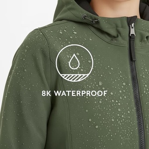 Chaqueta Bomber Impermeable para Mujer, con Capucha de Piel, Cierre de Cremallera, Transpirable, de Secado Rápido, para Uso en Exteriores, Personalizable - Product Image 5