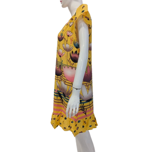 Camisón Corto de Manga Corta hasta la Rodilla para Mujer de Chrysanta. Elegante Camisón Transpirable 100% Rayón para Uso Diario - Product Image 5