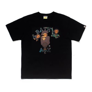 เสื้อยืดคอกลมแขนสั้นสีดำสำหรับผู้ชาย พิมพ์ลายปลาคาร์ฟ ผ้าฝ้ายเจอร์ซีย์ถัก 100% สวมใส่สบาย ทรงปกติ - Product Image 3