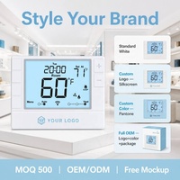 Termostato HVAC Programable RTH705 1H1C, Termostato Digital de Habitación con Batería y Doble Alimentación de 24V