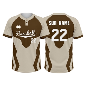 2026 Export Quality Premium Polyester Baseball Jerseys Custom Team Apparel Breathable Eco-Friendly V-neck Half Sleeve Sports - Product Image 1
