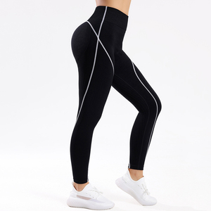 Leggings personnalisés avec logo imprimé pour femmes, vêtements de fitness, de gym et de yoga, leggings de haute qualité pour femmes, service OEM disponible. - Product Image 6