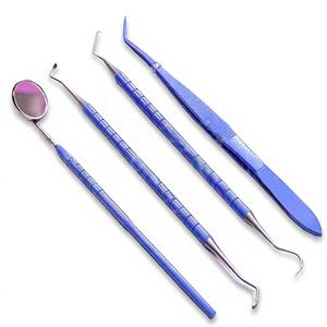 Kit de Exploración Dental de 4 Piezas, Instrumentos Dentales de Acero Inoxidable Alemán, Reutilizables, Ergonómicos y de Alta Calidad - Product Image 1