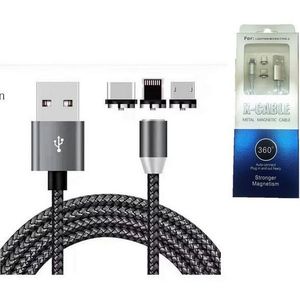 X <b>Cable</b> Magnetic <b>Charging</b> <b>Cable</b> For Light Micro Usb Type C 360 Degree Rotation Stronger Magnetism - Product Image 1
