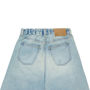 Shorts en jean à jambes larges au design élégant pour garçons, effet délavé, haute qualité et logo personnalisé pour commande en gros, service OEM - Product Image 5