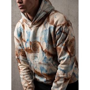 Sudadera con Capucha de Felpa 100% Algodón, Color Beige, Personalizable, con Diseño Liso - Product Image 2